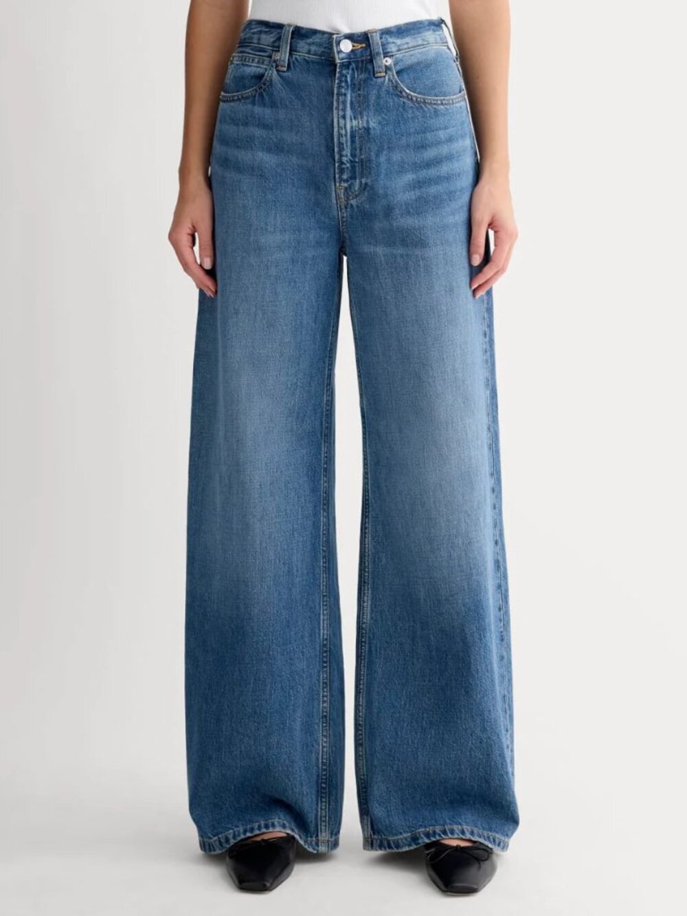 Everlane The OG Baggy Jean Blue Denim Women's Size 32 Preppy Classic Americana